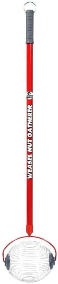 Garden Weasel Nut Gatherer - Medium Cage Nut Collector and Picker Upper Roller