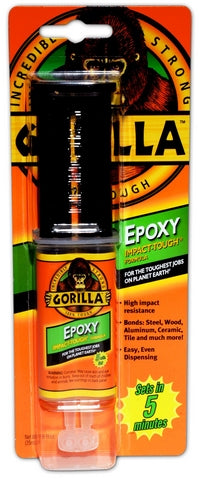 Gorilla 4200102 Epoxy Glue, Translucent, Liquid, 0.85 Ounce Syringe