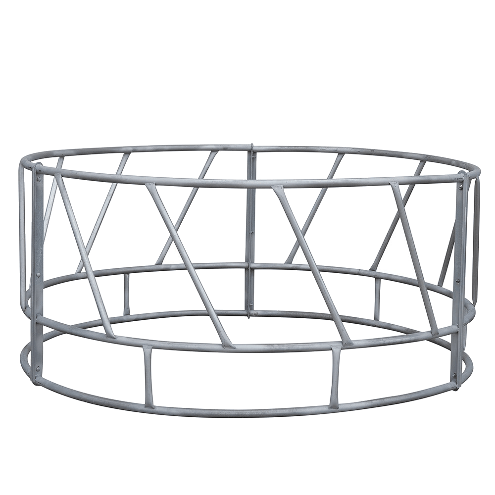 METRO GATE 8 ft. Round Hay Bale Feeder for Livestock - Galvanized