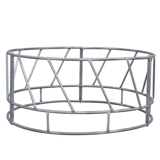 METRO GATE 8 ft. Round Hay Bale Feeder for Livestock - Galvanized