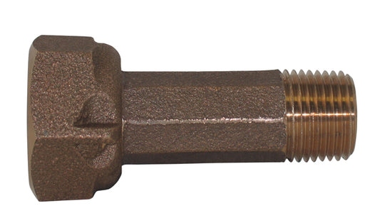 3/4" Male NPT x 1" NPSM Water Meter Coupling (Lead Free)