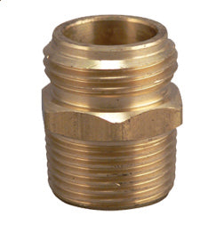 Plumb Pak PP850-61 Hose Adapter, 3/4 By 3/4 By 1/2 Inch Mht By Mip By Fip, Brass, for: Garden Hose
