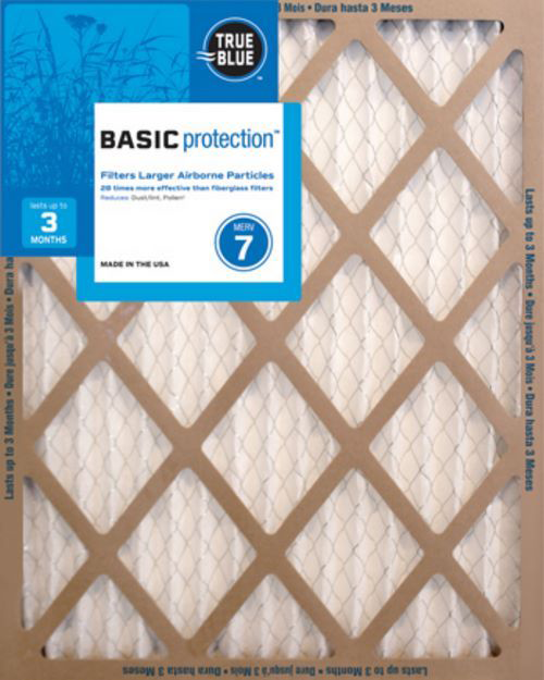 True Blue 20 x 25 x 1 Basic Merv 7 Pleated Air Filter