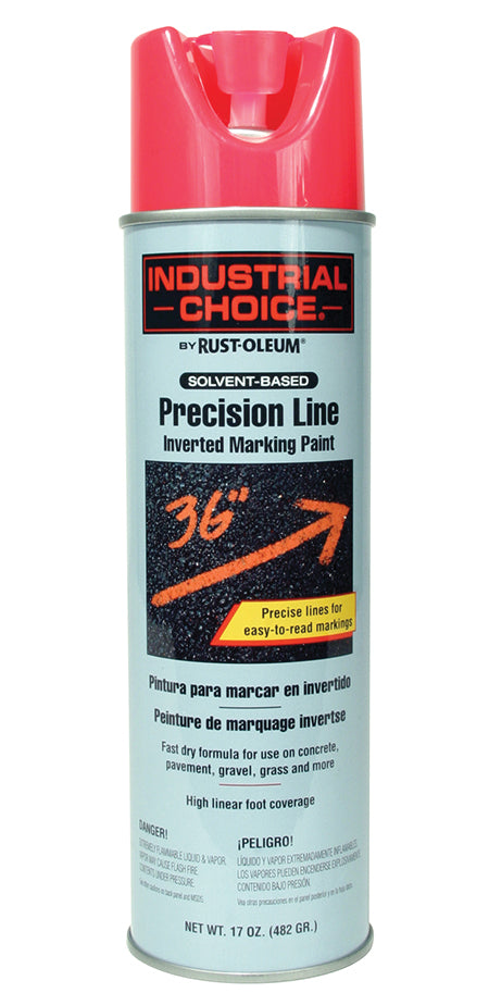 Rust-Oleum Industrial Choice Fluorescent Inverted Precision Line Marking Spray Paint 17 Ounce