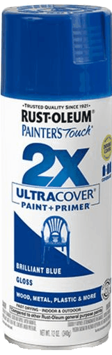 Rust-Oleum Painter's Touch 2X Ultra Cover Spray Paint, Gloss Brilliant Blue