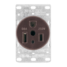 ELECTRIC RECEPTACLE 50A 250V FLUSH