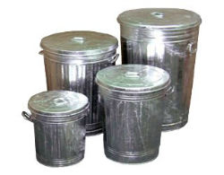 Galvanized Garbage Cans and Lids