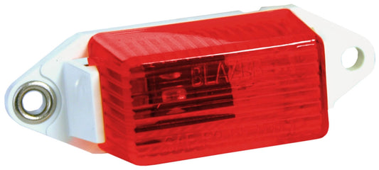 Blazer B486R Side/Clearance Marker Light, 0.3 A, 12 V, Incandescent Lamp, Red Lens, ABS Housing Material