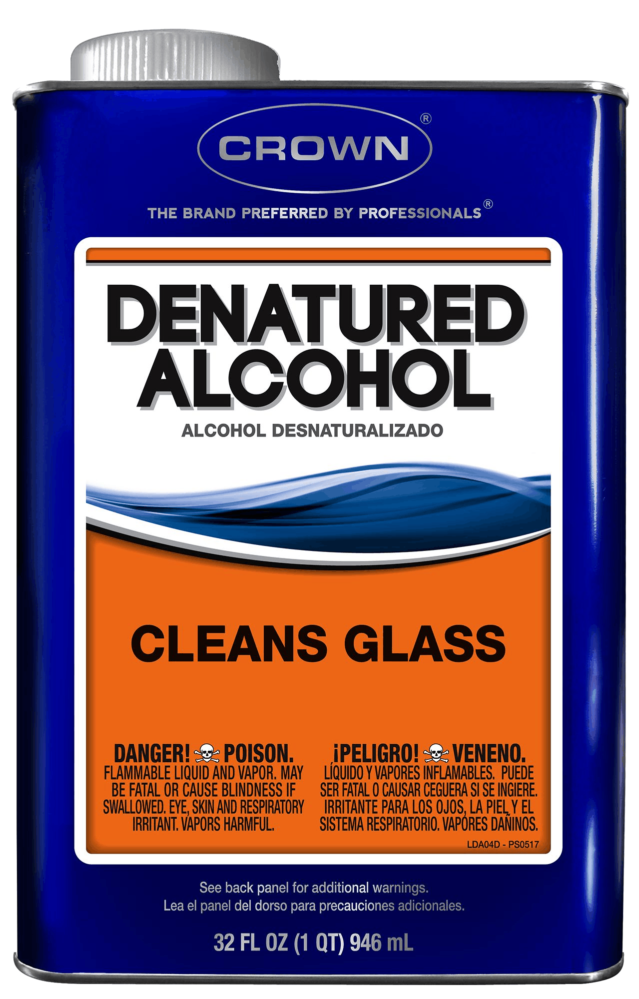CROWN 1006588 Solvent Denatured Alcohol 1 qt