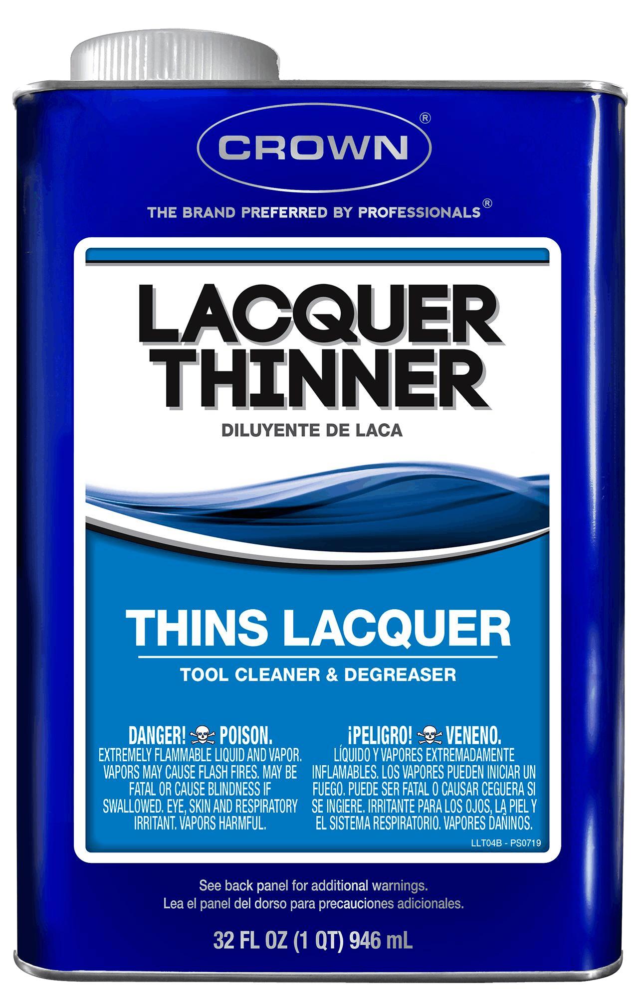 Crown Lacquer Thinner - Can, Quart