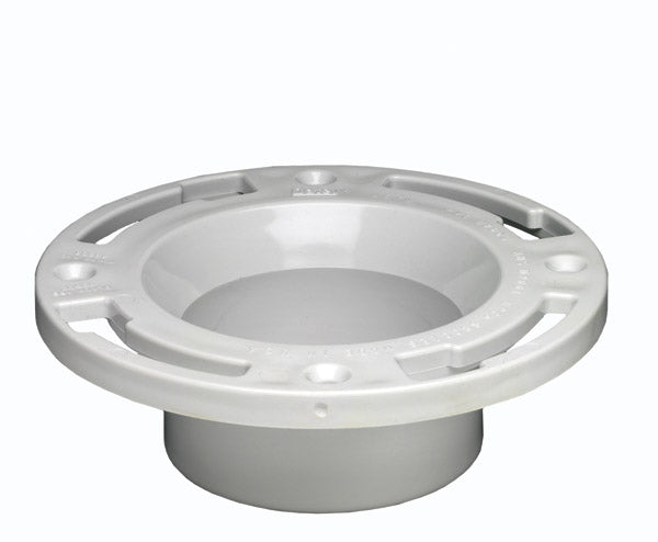 Schedule 40 Dwv Hub End Closet Flange, White, 3 X 4 Inches