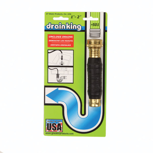 GT Water Drain King Drain Opener/Cleaner Hose Attachment