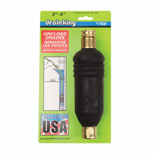GT Water Drain King Drain Opener/Cleaner Hose Attachment