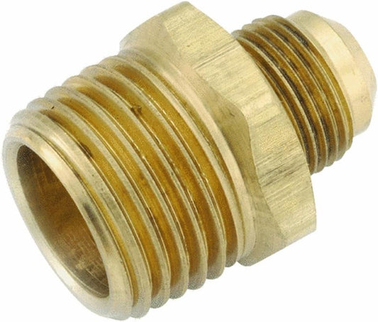 ANDERSON METALS 54808-0606 Space Heater Flare with Half Union Brass, 3/8" Tube to 3/8" Tape