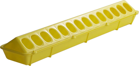 Little Giant 820YELLOW Poultry Ground Feeder, 28-Compartment, Polypropylene, Yellow, Flip-Top