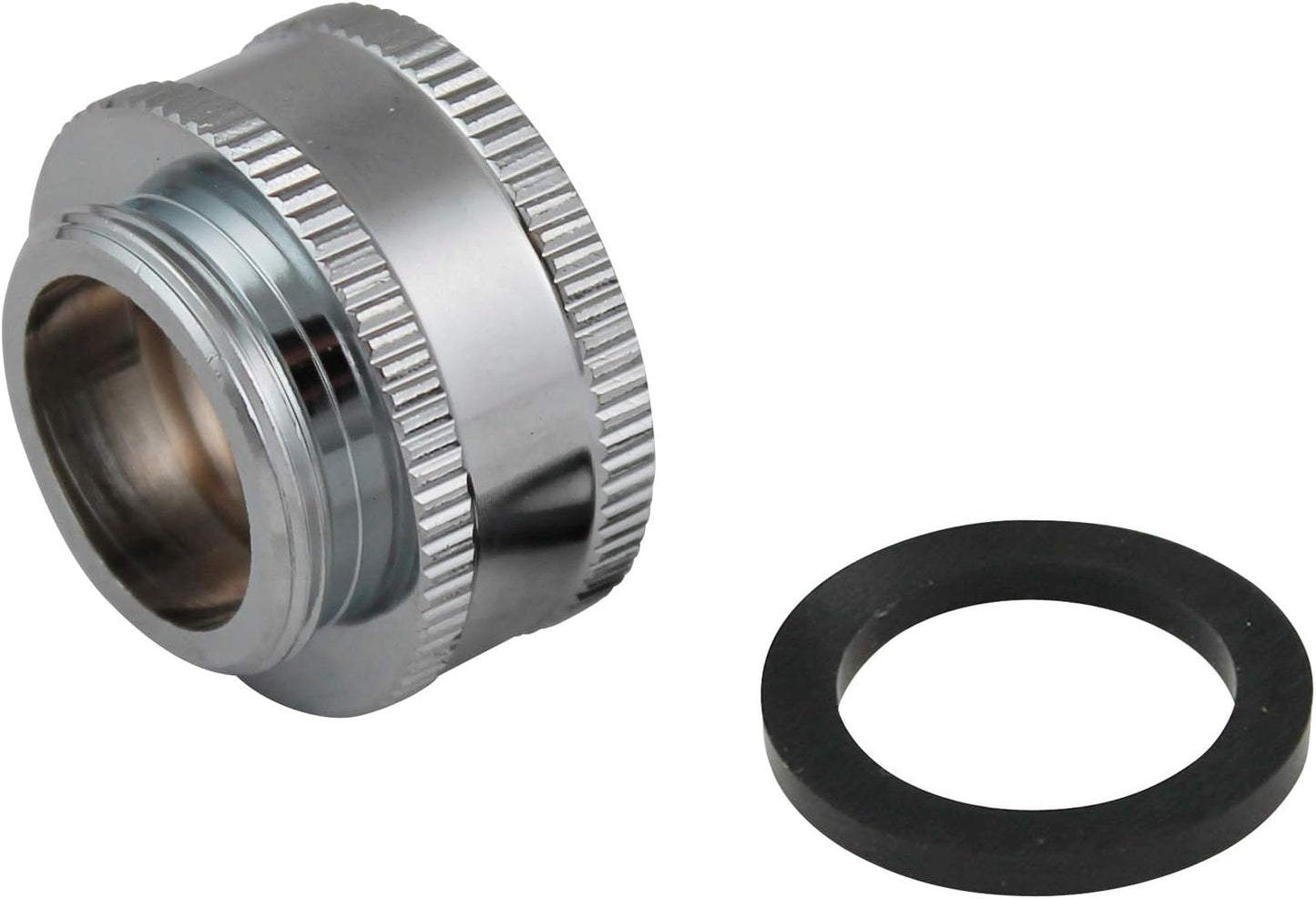 Plumb Pak PP800-64LF Dual Threaded Faucet Aerator Hose Adapter, 55/64-27 Id X 3/4-11-1/2 Od, 3/4" x 11-1/2"