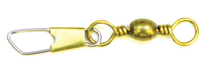 Eagle Claw Fishing Tackle 01141-003 Barrel Swivel with Safety Snap Size-3 Brass