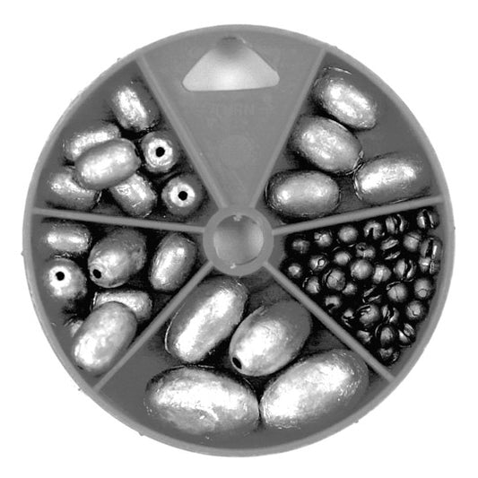 Eagle Claw Fishing EGG & SPLIT SHOT SINKERS-YELLOW BOX : 55 PIECES