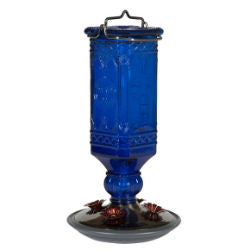 Perky-Pet® Antique Bottle Hummingbird Feeder BLUE GLASS