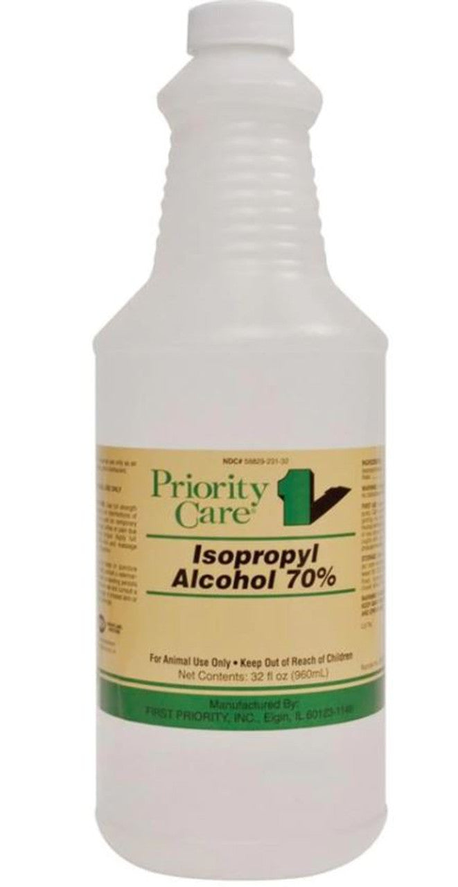 Priority Care Isopropyl Alcohol 70% Solution, 32 Oz.