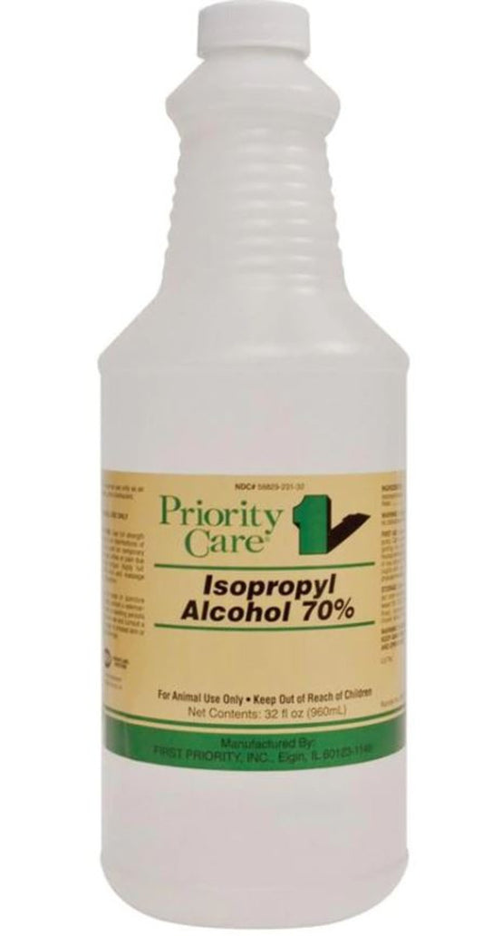 Priority Care Isopropyl Alcohol 70% Solution, 32 Oz.