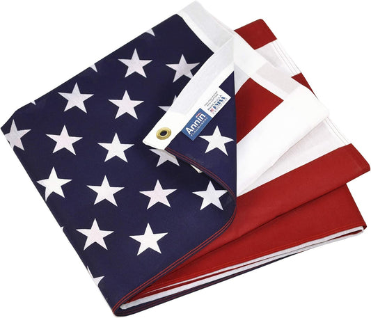 Annin Flagmakers American Flag All-Weather Poly/Cotton Flag, 3'X5' (Model 19417)