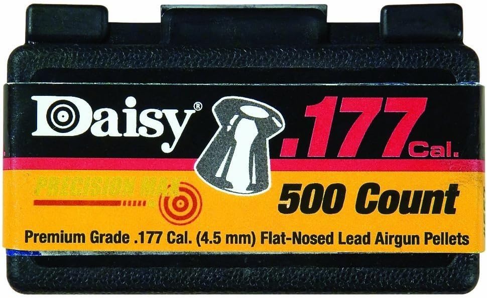 Daisy Outdoor Products .177 Cal. Flathead Pellets (500) (Silver Color, 4.5 mm)