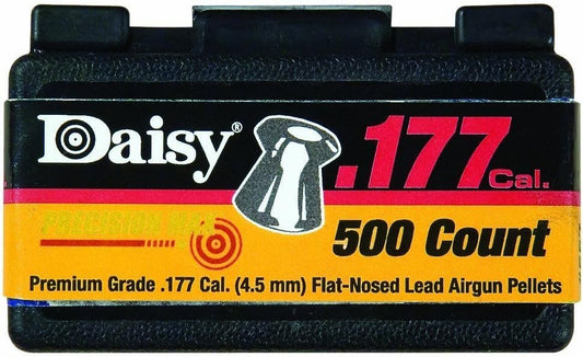 Daisy Outdoor Products .177 Cal. Flathead Pellets (500) (Silver Color, 4.5 mm)