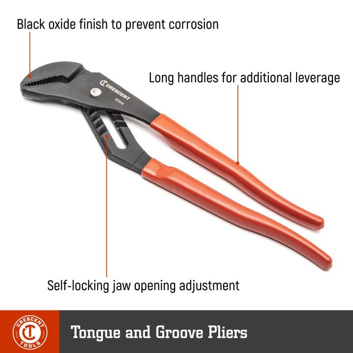 16" Straight Jaw Dipped Handle Tongue and Groove Pliers RT216CVN