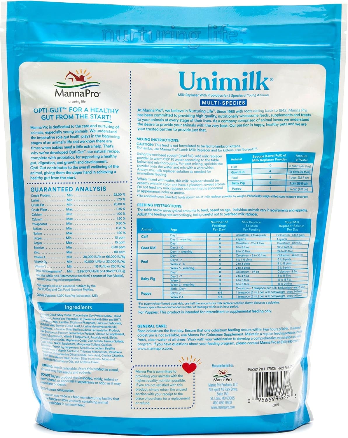 Unimilk® Multi-Species Milk Replacer