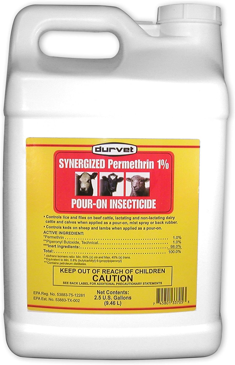 Durvet Fly Synergized Permethrin 1% Pour-On Insecticide