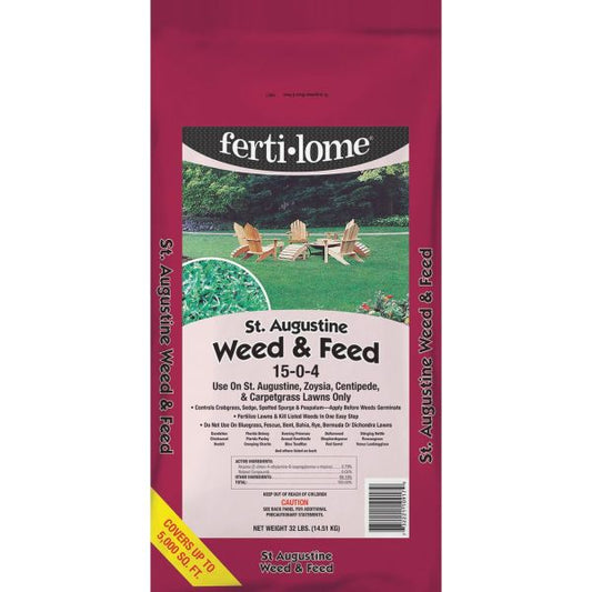 Ferti-Lome 10917 Lawn Fertilizer Weed & Feed For Augustine 5000 sq ft