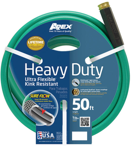 WATER HOSE 5/8" X 50' HEAVY DUTY APEX GREEN