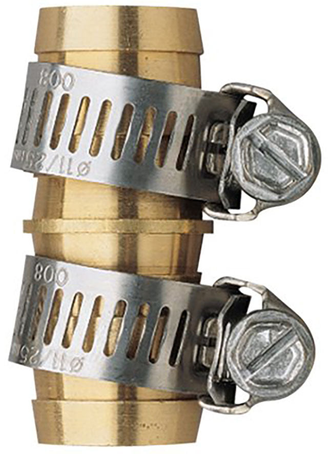 Orbit 58115N Hose Mender 5/8" Brass/Stainless Steel Non-Threaded Double Male