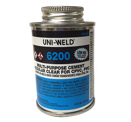 MULTI-PURPOSE CEMENT UNI-WELD 6200 1/4PT - CPVC, PVC