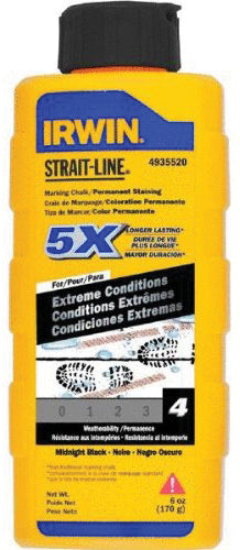 Irwin 4935520 Strait Line Midnight Black Permanent Marking Chalk Refill