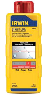 Irwin 64902 8 Ounce Red Permanent Marking Chalk