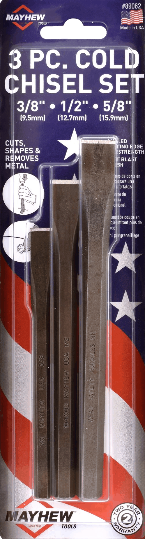 Mayhew 3 Piece Cold Chisel Set - MH89062