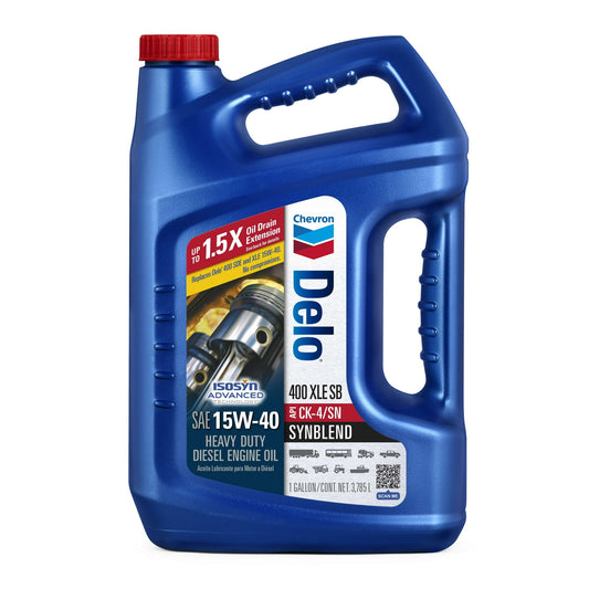 Delo 400 XLE SB Synthetic Blend SAE 15W-40 Heavy-Duty Diesel Motor Oil 1 Gallon