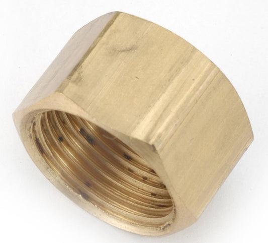 BRASS CAP 3/8" FINE TREAD FLARE
