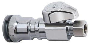 1/2Push Connect x3/8Compression Floor Stop Valve