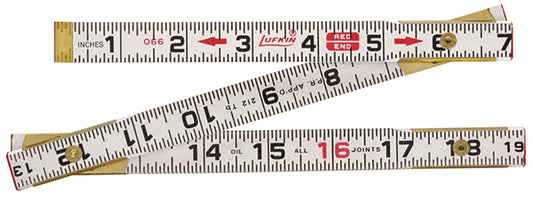 6' FOLDING UNIVERSAL WOOD RULER