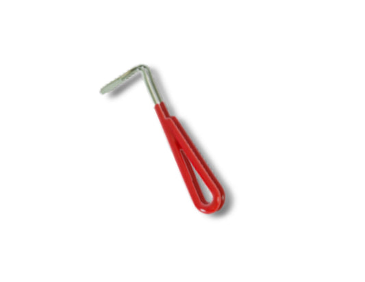 Hoof Pick Red PVC Handle