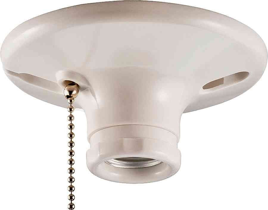 Eaton Wiring Ceiling Lamp Holder w/Pull Chain Switch S759W