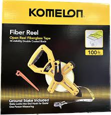 TAPE MEASURE 100FT. OPEN REEL FIBERGLASS TAPE KOMELON