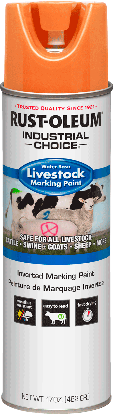 ORANGE MARKING SPRAY PAINT LIVESTOCK 17oz