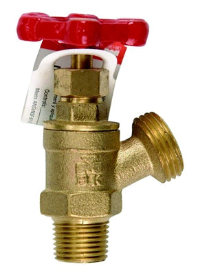 B & K ProLine Series 102-704HC Boiler Drain Valve, 3/4 x 1/2 in Connection, MIP x FIP