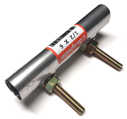 PIPE CLAMP MENDER 1/2"x6" 2 BOLT STEEL