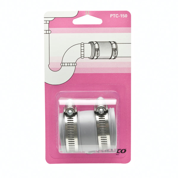 Fernco PTC-150 Drain Pipe Connector Tubular 1-1/2 by 1-1/4