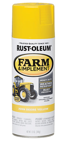 PAINT 12 OZ JD YELLOW RUST-OLEUM FARM & IMPLEMENT 280129